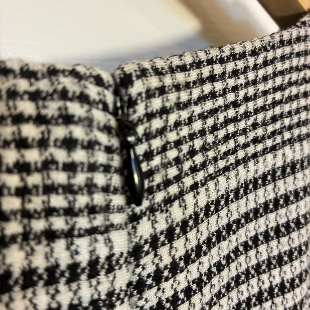 Calvin Klein Houndstooth Sheath Dress Black White Size 6 - Picture 5 of 7